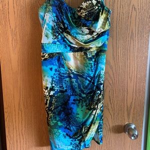 Colorful snake print Bisou Bisou dress size 12